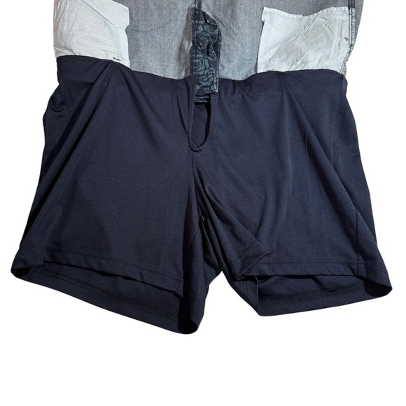 Cjbanks Women’s Skorts Rose Patterned 2-Tone Denim Skirt Size 18W Lined - Picture 4 of 5